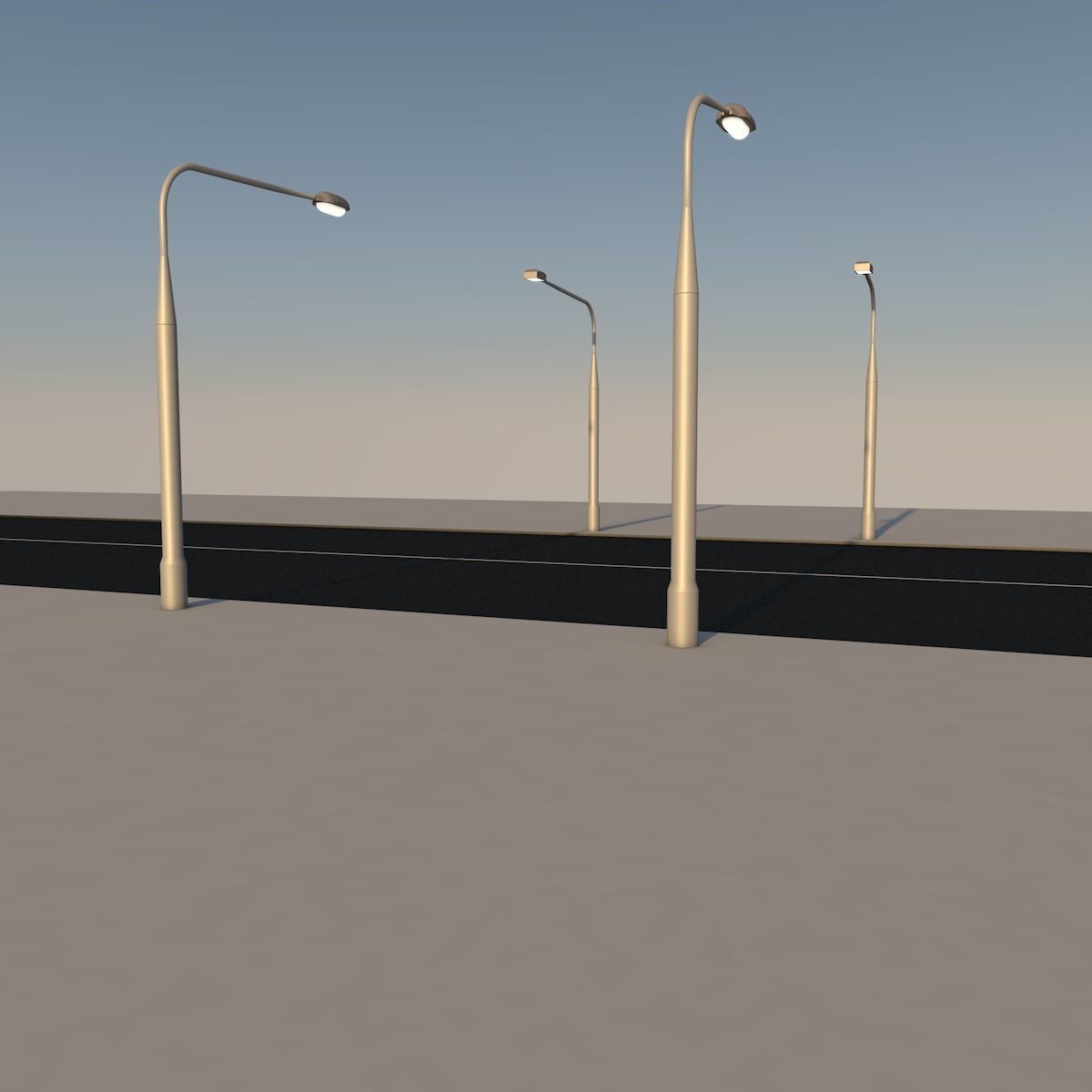 Street Lights 3D model_4