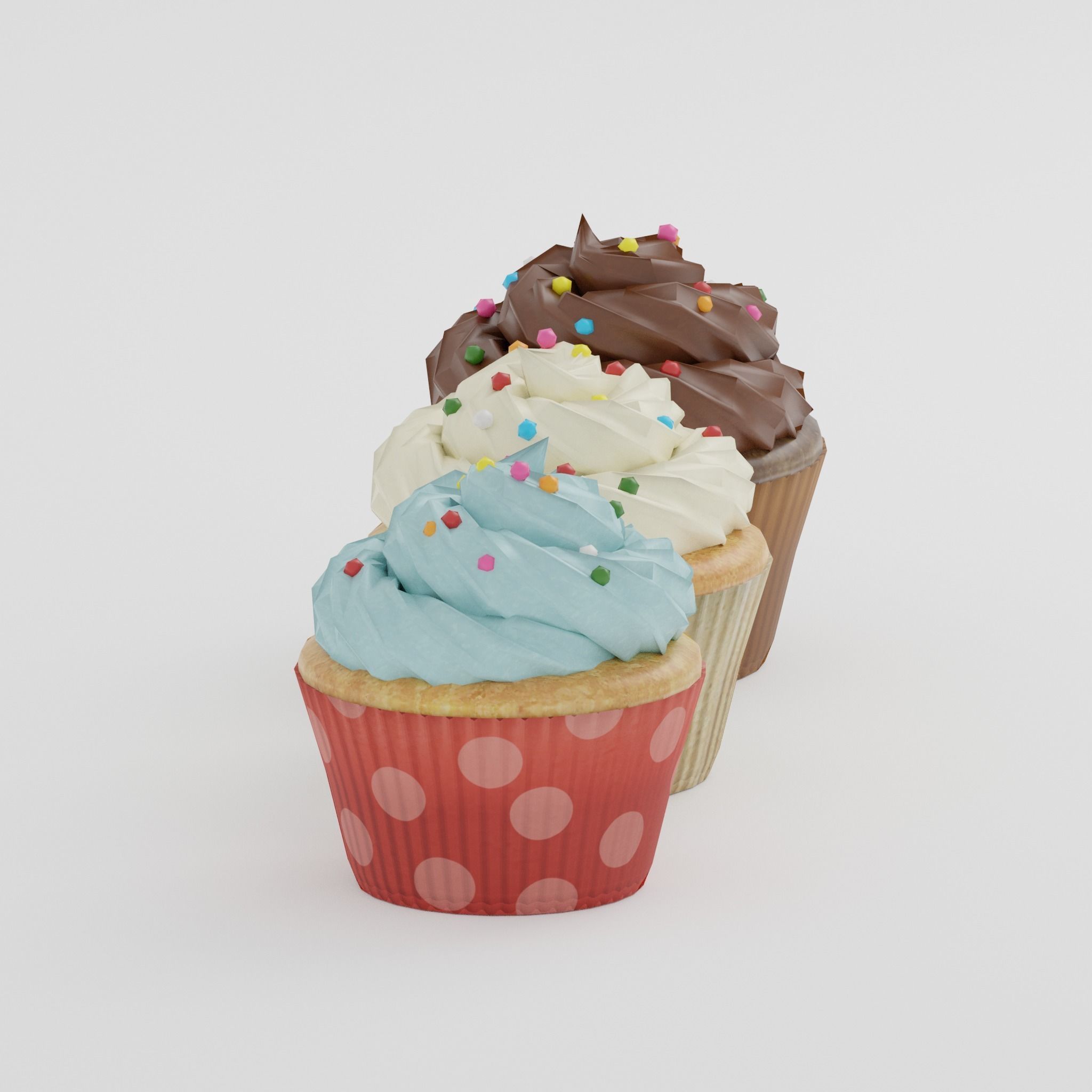 Cupcake G34 Low-poly 3D model_4
