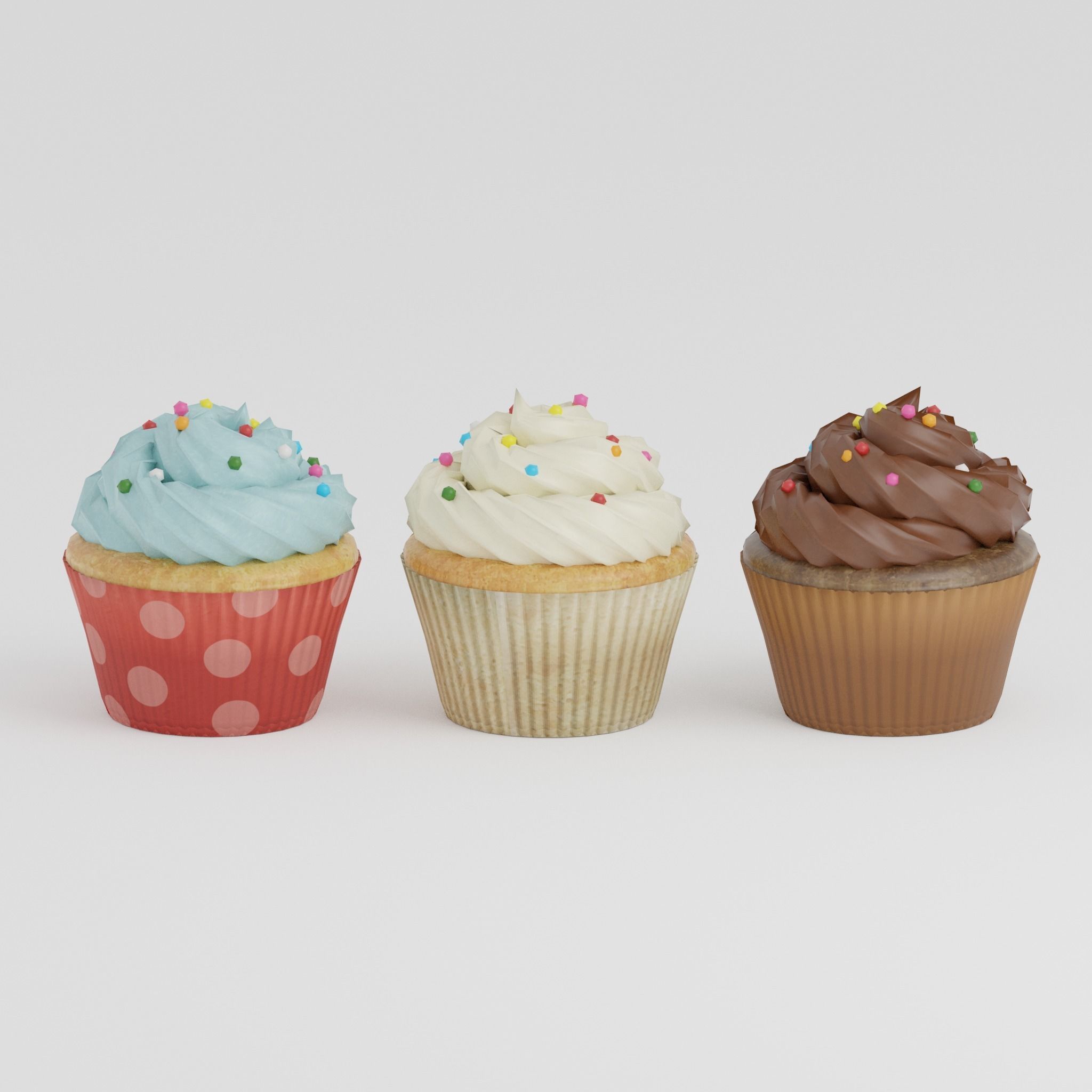 Cupcake G34 Low-poly 3D model_5