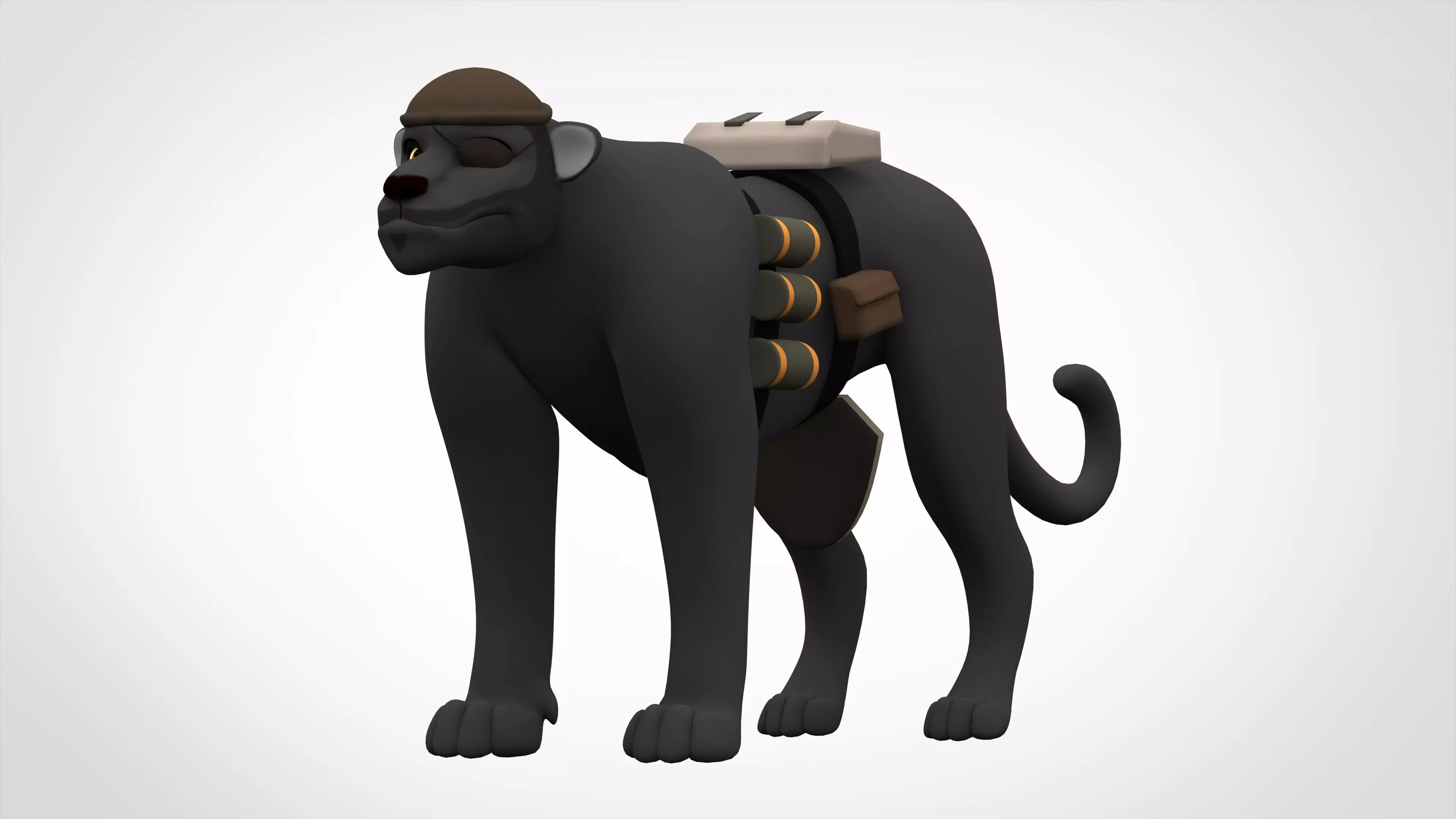 TF2 Demoman Panther Low-poly 3D model