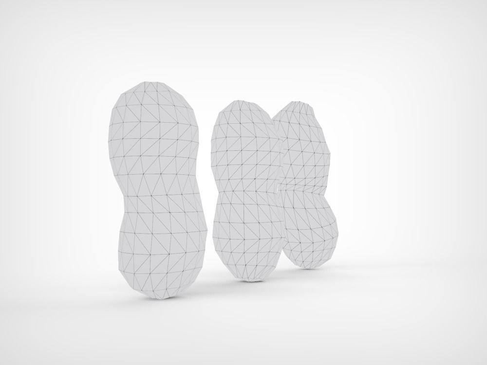 Peanuts three Low-poly 3D model_7