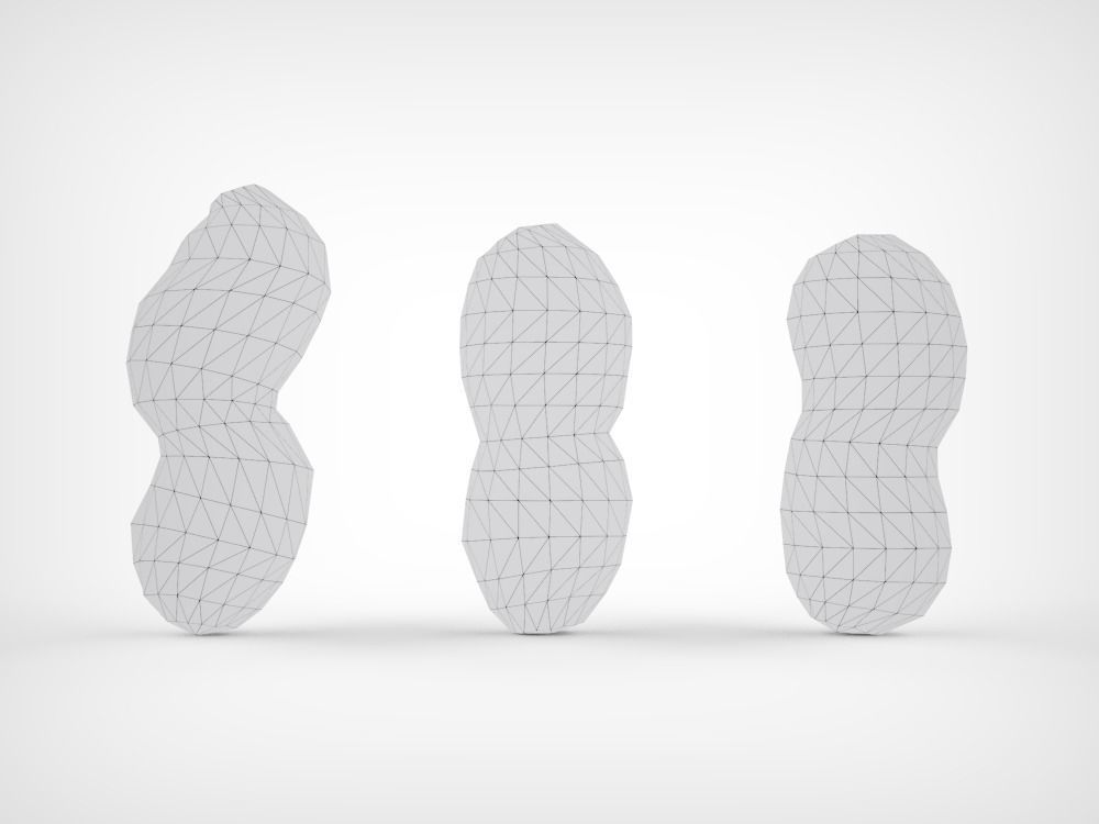 Peanuts three Low-poly 3D model_11