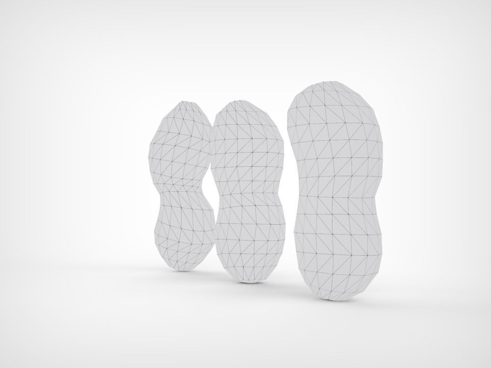 Peanuts three Low-poly 3D model_12