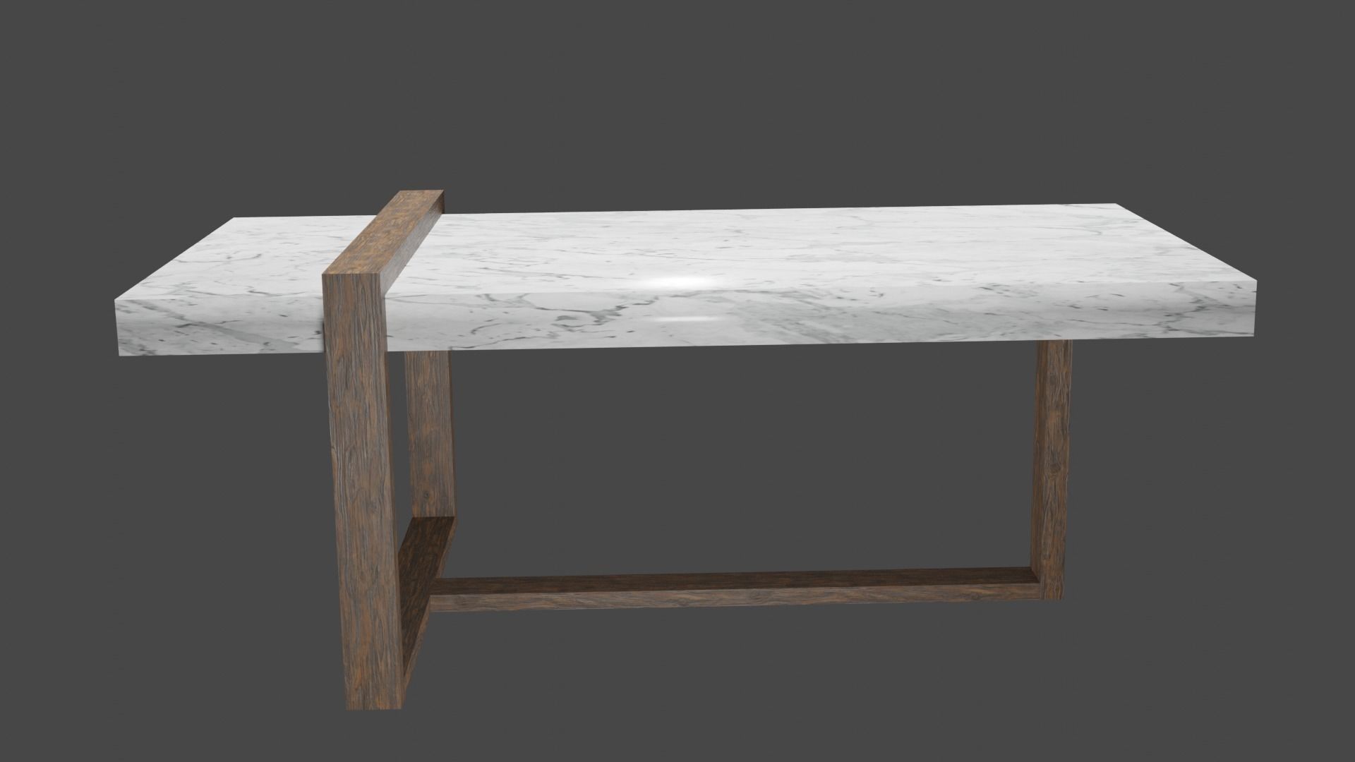 Marble Coffee Table Low-poly 3D model_7