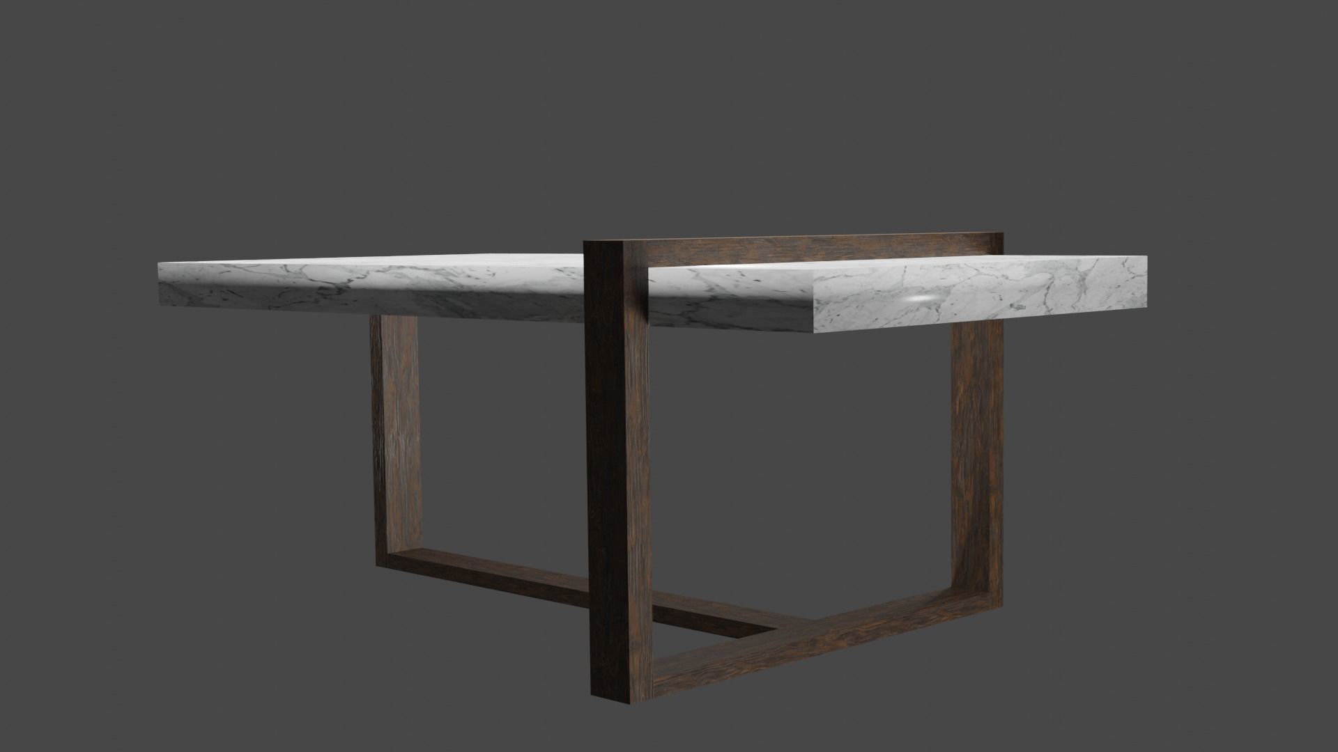Marble Coffee Table Low-poly 3D model_9