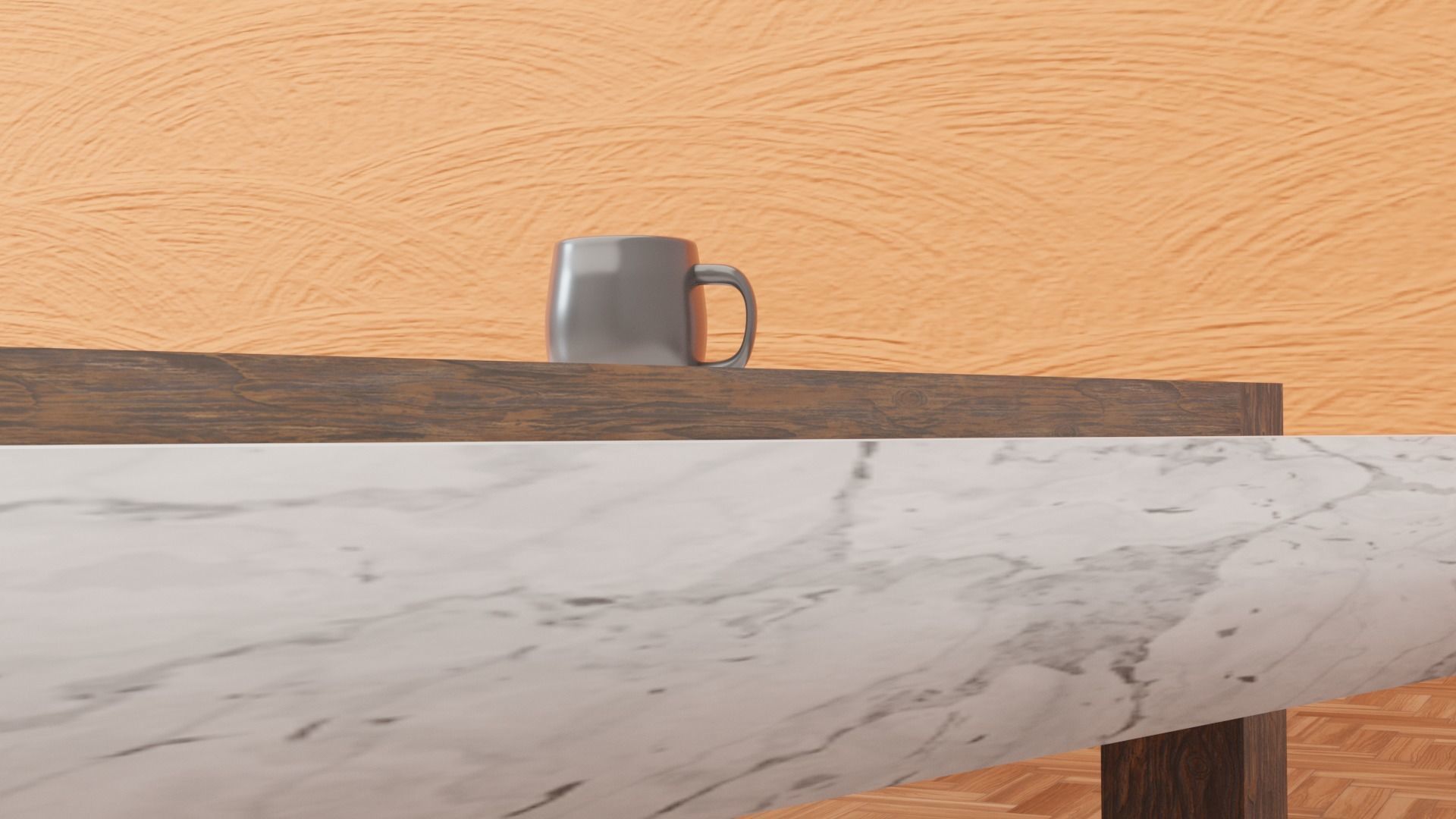 Marble Coffee Table Low-poly 3D model_6
