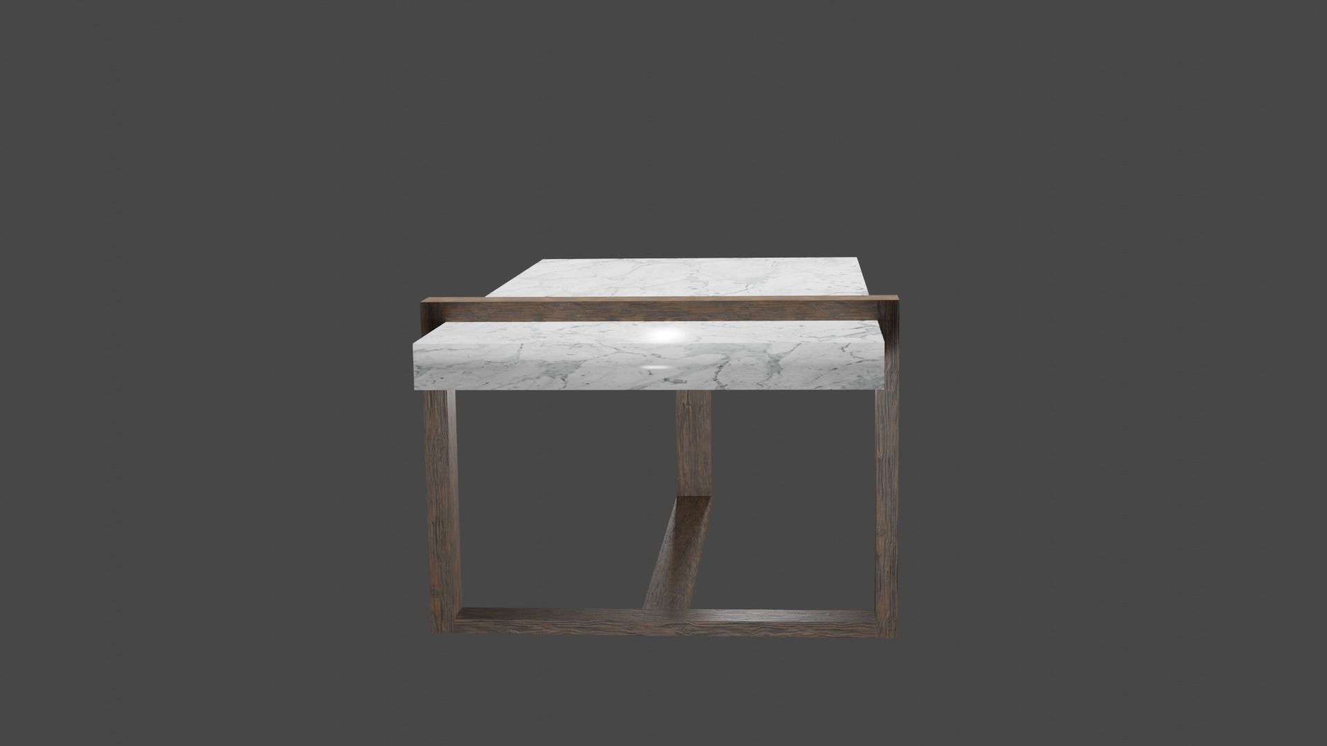 Marble Coffee Table Low-poly 3D model_8