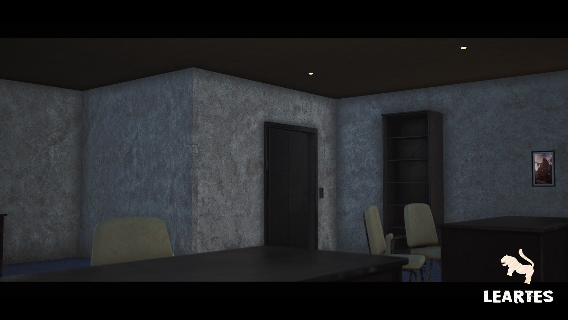 Bank Building Interior Gameready Environment Low-poly 3D model_7