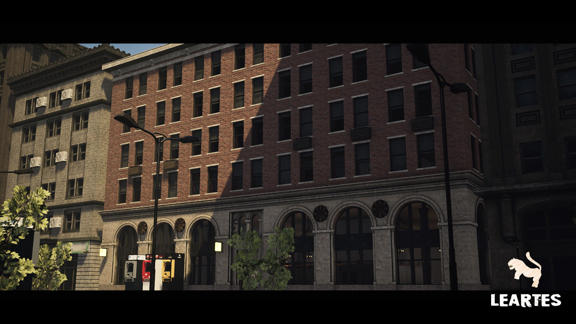 Bank Building Interior Gameready Environment Low-poly 3D model_2