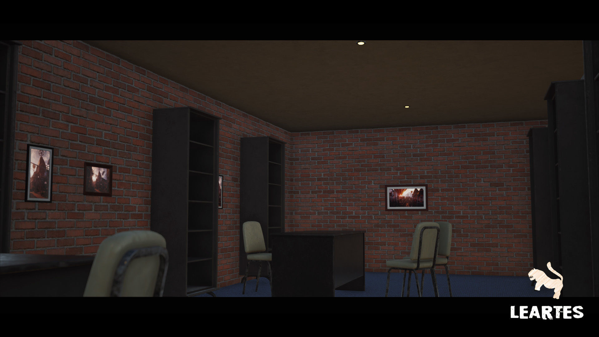 Bank Building Interior Gameready Environment Low-poly 3D model_9