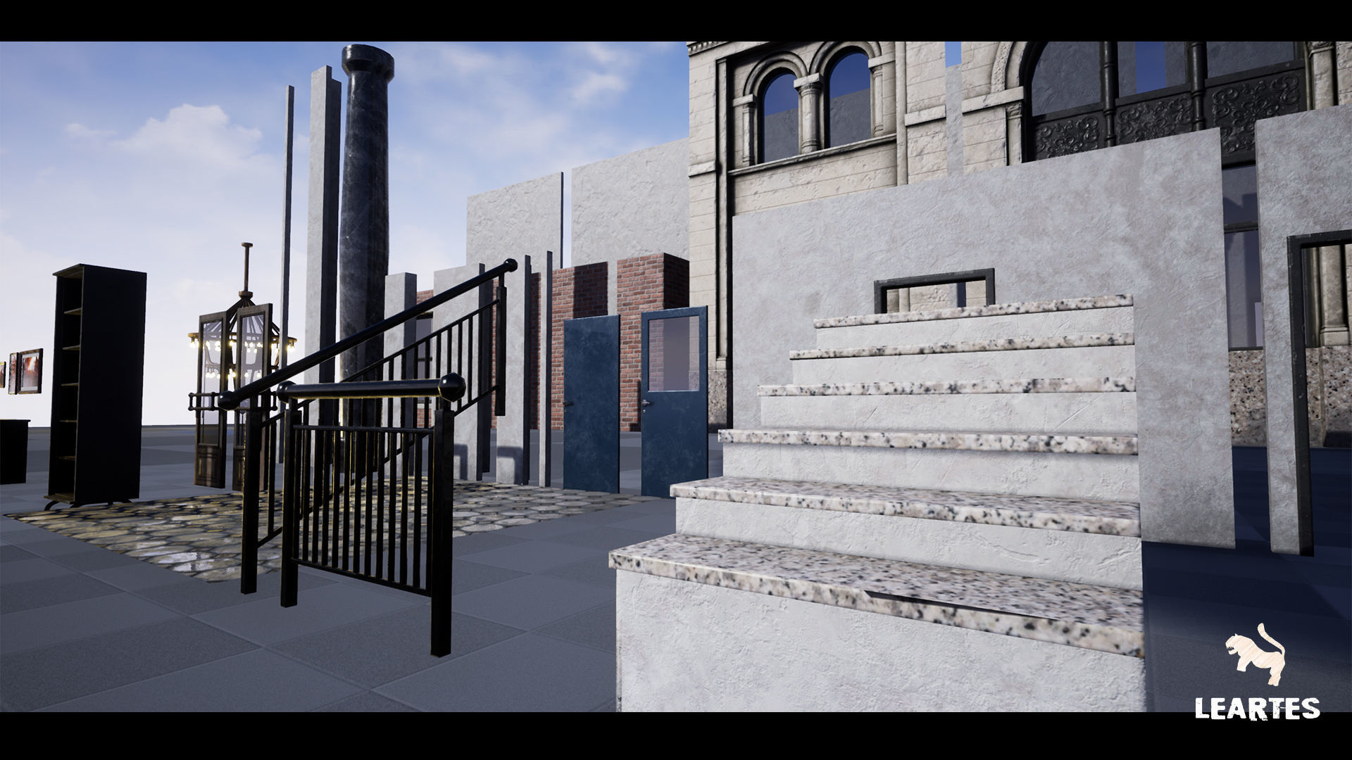 Bank Building Interior Gameready Environment Low-poly 3D model_18