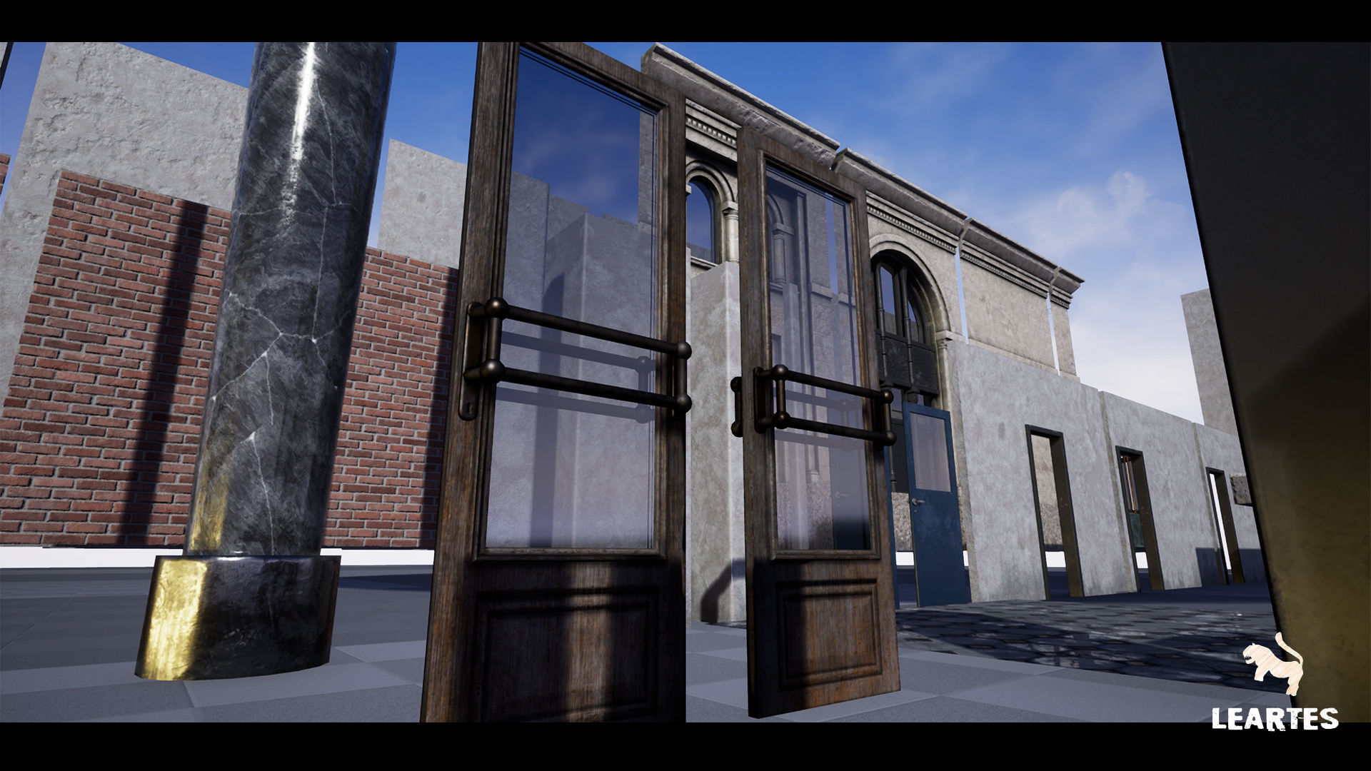 Bank Building Interior Gameready Environment Low-poly 3D model_17