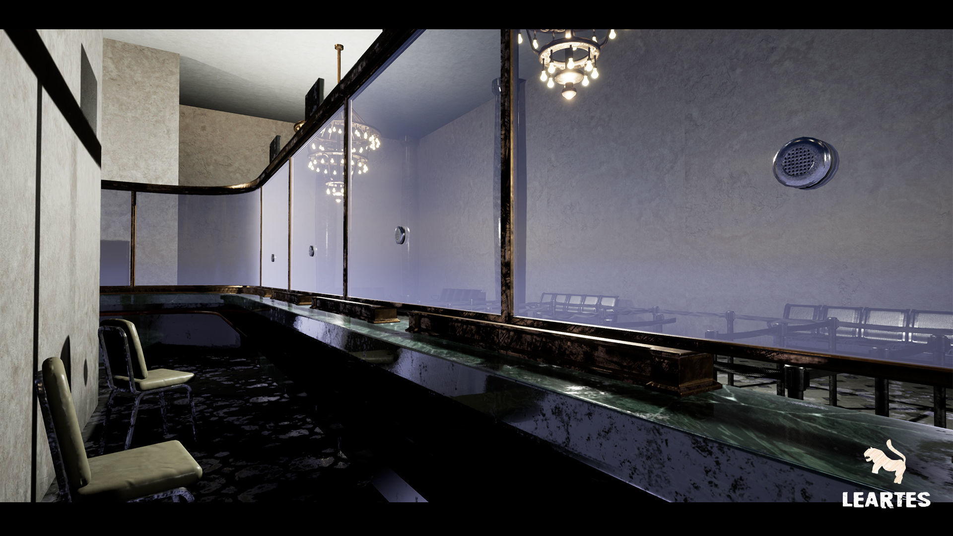 Bank Building Interior Gameready Environment Low-poly 3D model_13