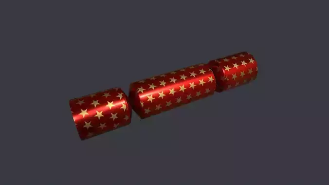 Christmas Cracker Low-poly 3D model