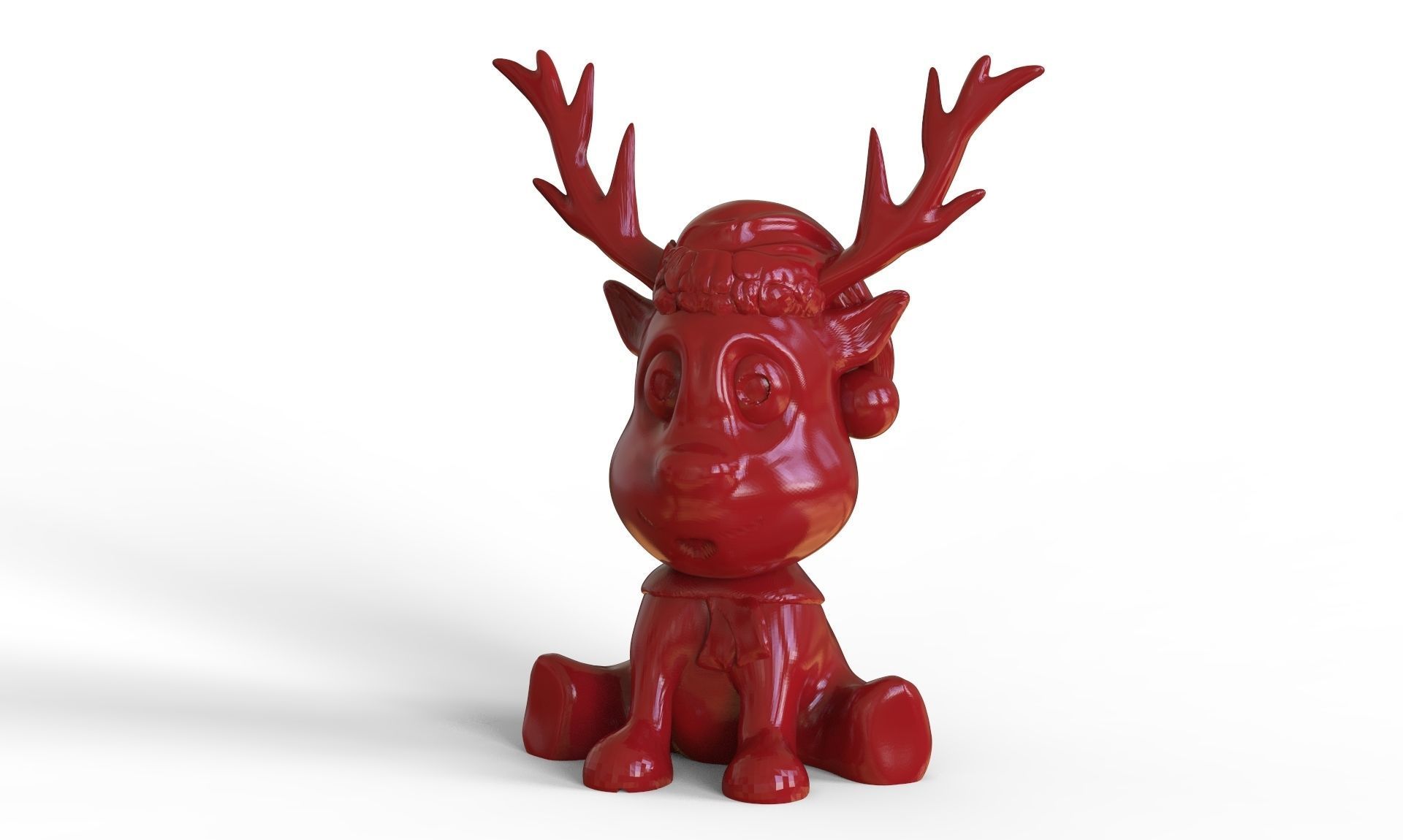 Cute Reindeer  3D print model_1