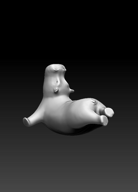 hippo funny 3D model_5