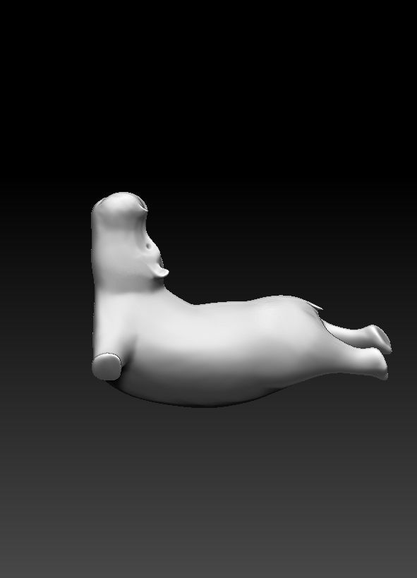 hippo funny 3D model_4