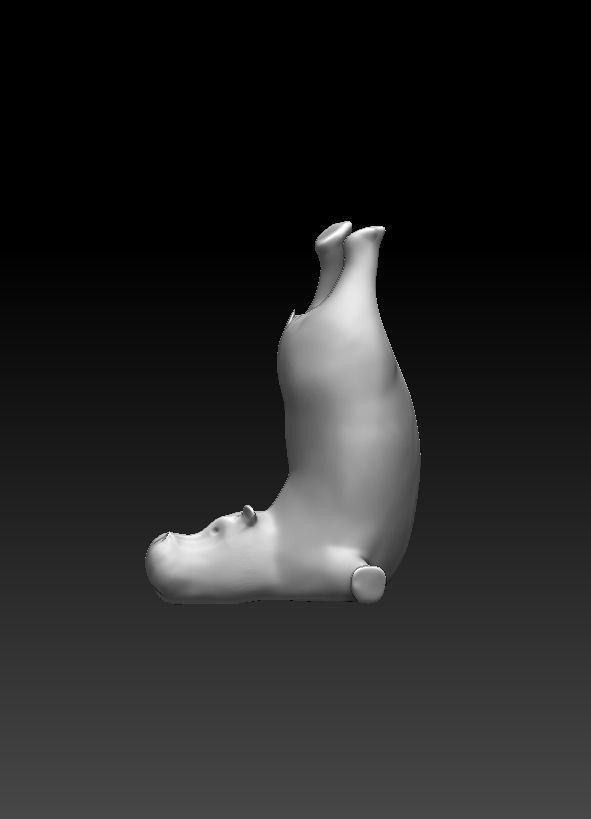 hippo funny 3D model_2