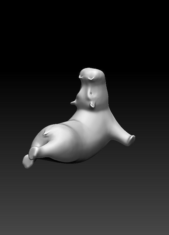 hippo funny 3D model_6