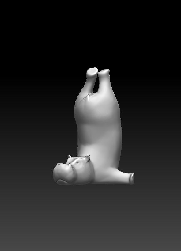 hippo funny 3D model_1