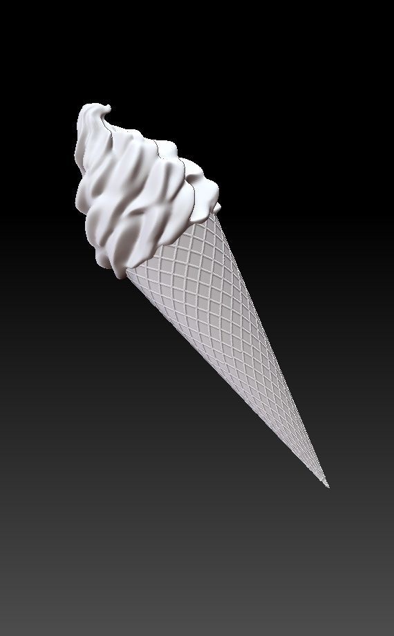 ice cream soft serve 3D model_2