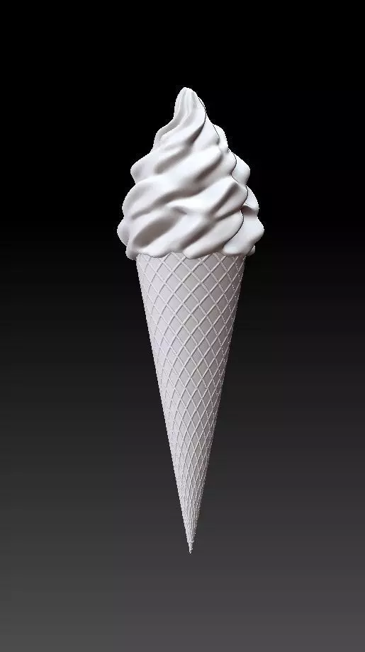 ice cream soft serve 3D model_0
