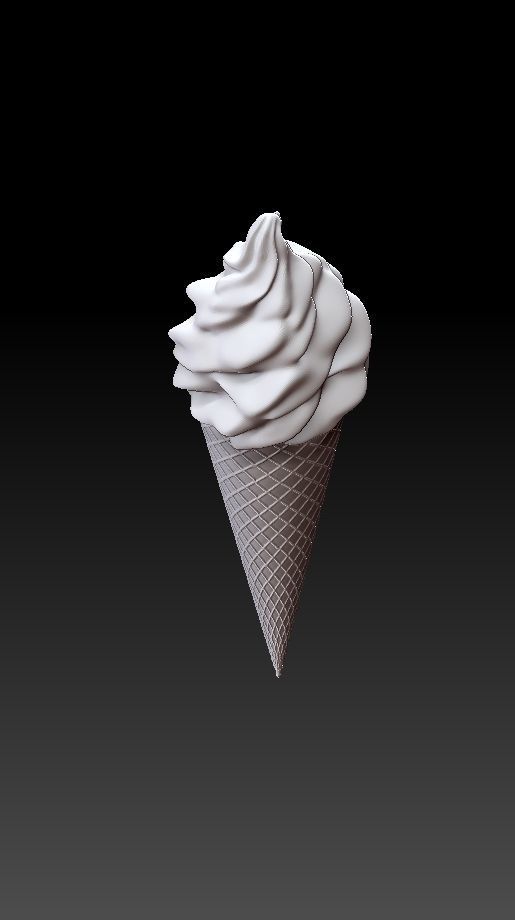 ice cream soft serve 3D model_1