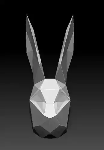 rabbit head low poly