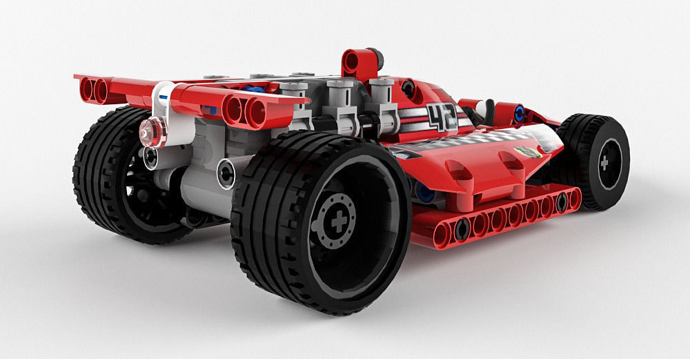 Lego Technic Race Car 3D model_2