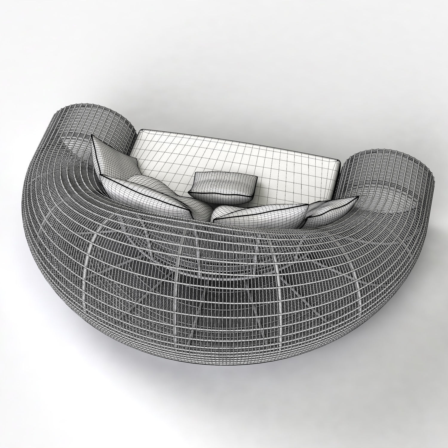 Croissant Sofa 3D model_7