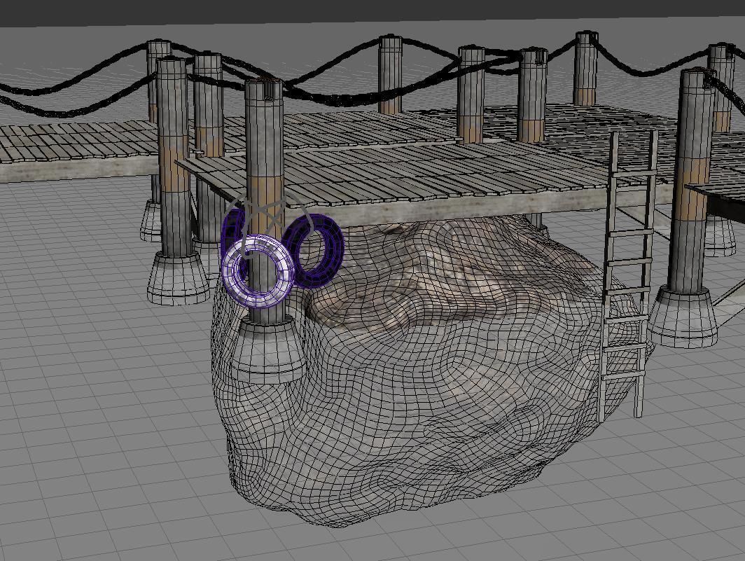 Marina for boats 3D model_7