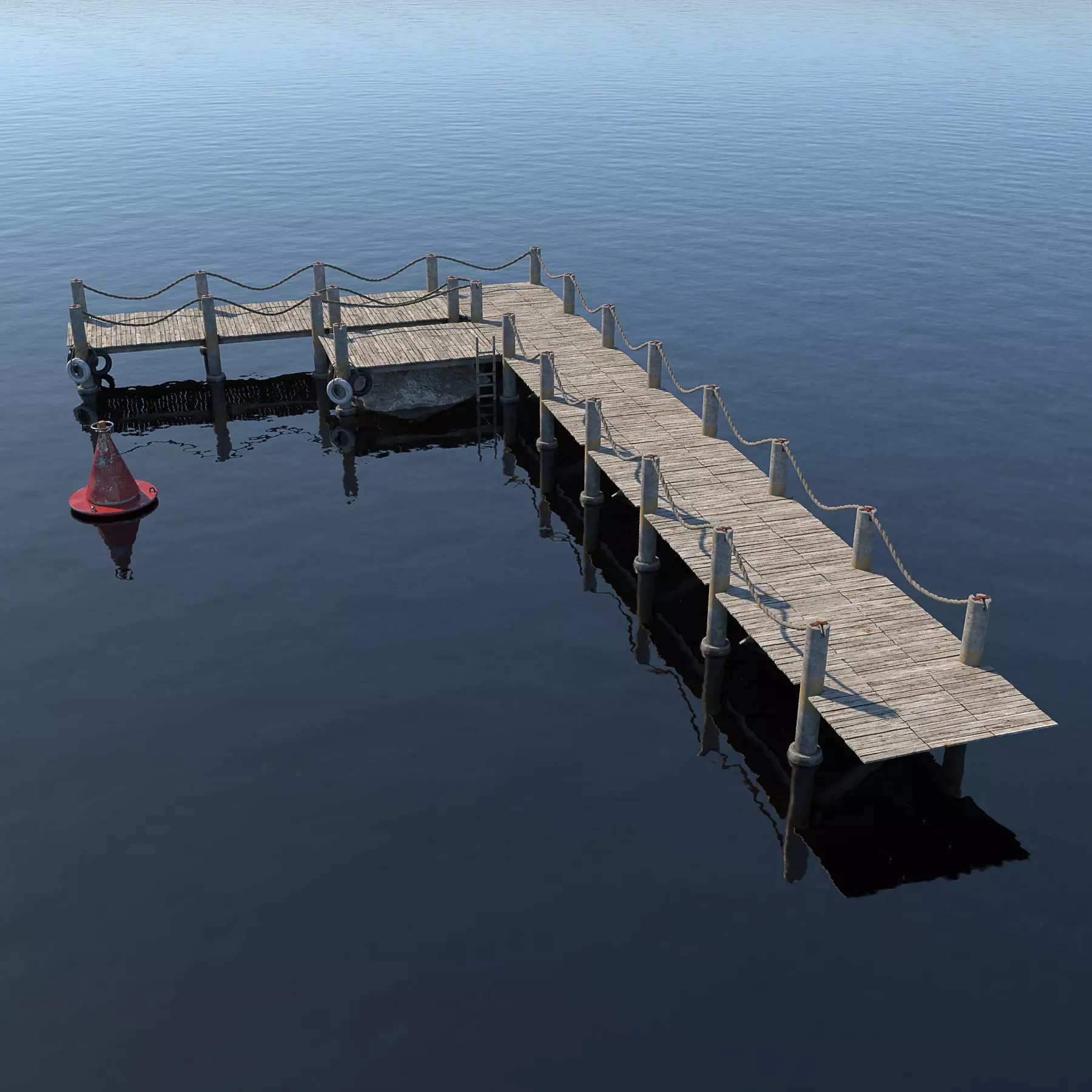 Marina for boats 3D model_0