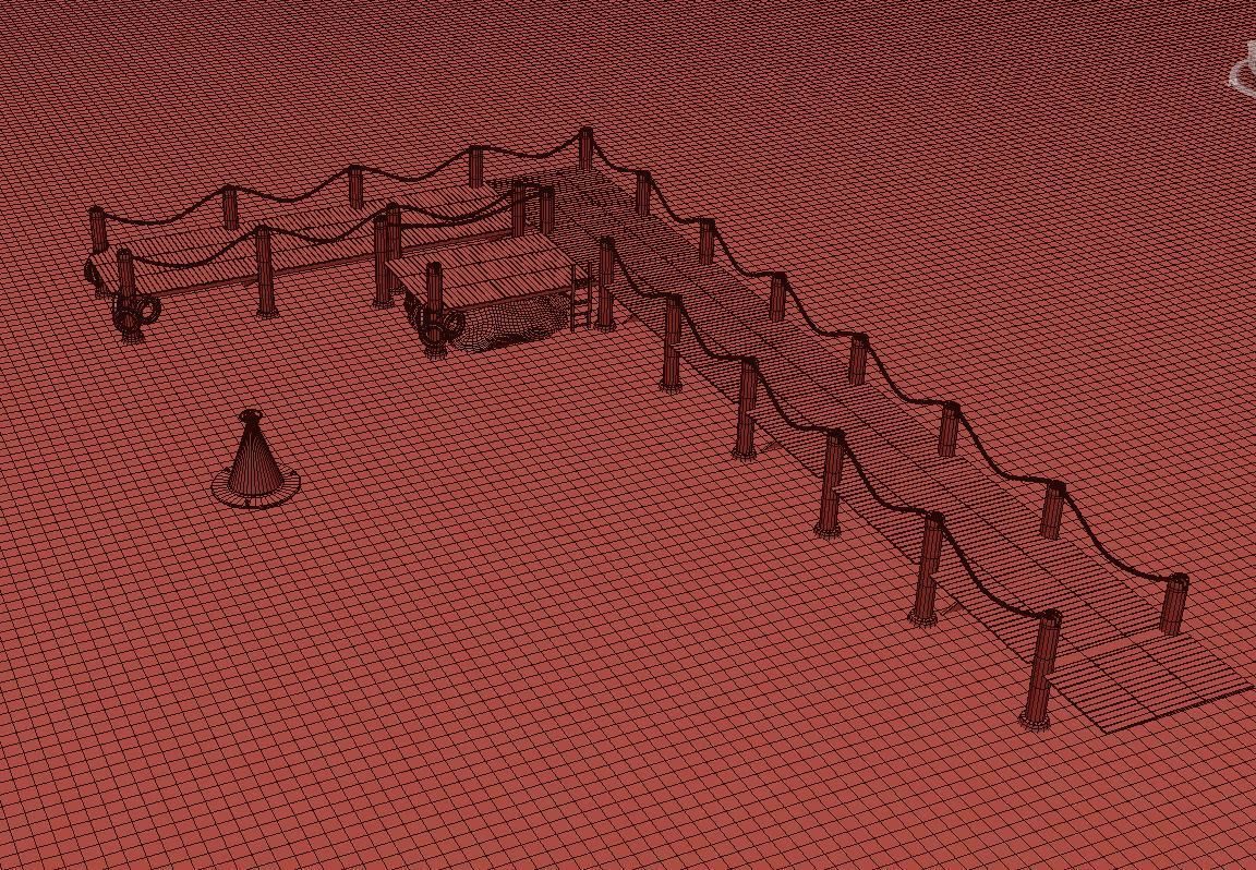 Marina for boats 3D model_8