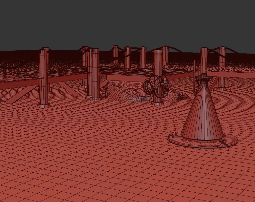 Marina for boats 3D model_10