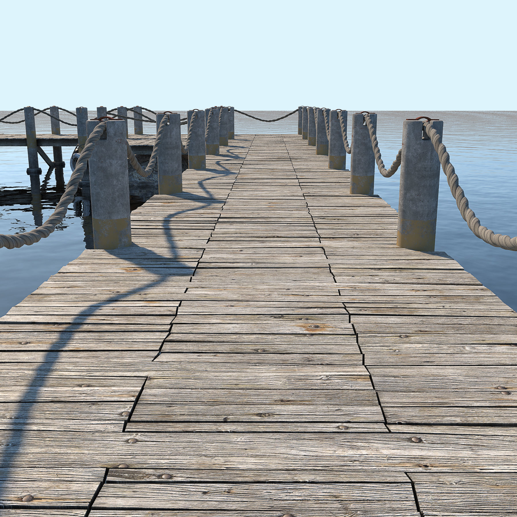 Marina for boats 3D model_1
