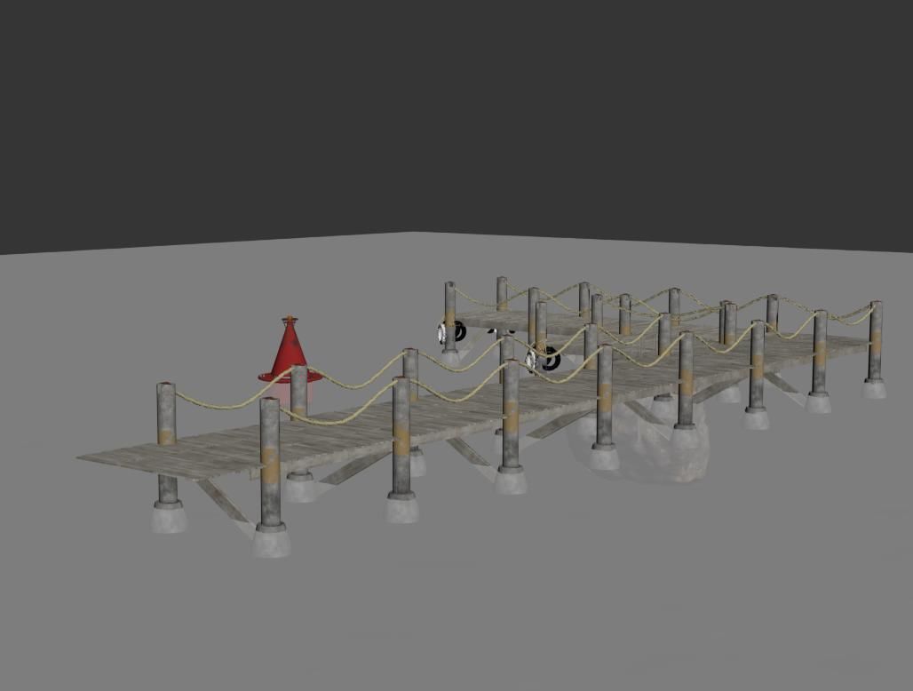 Marina for boats 3D model_5