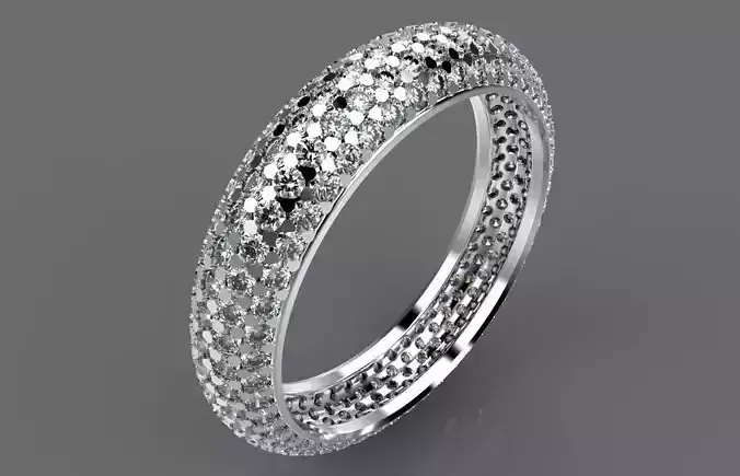 Ring diamond eternity 3D print model