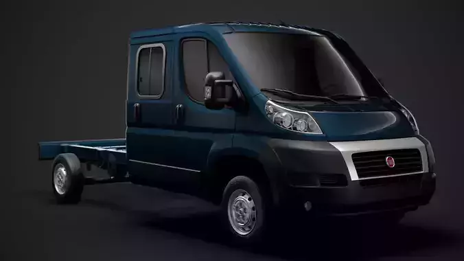 Fiat Ducato Chassis Truck Crew Cab 4035WB 2014 3D model