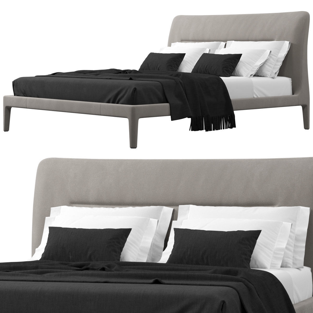 Natuzzi VENERE bed 3D model CGTrader