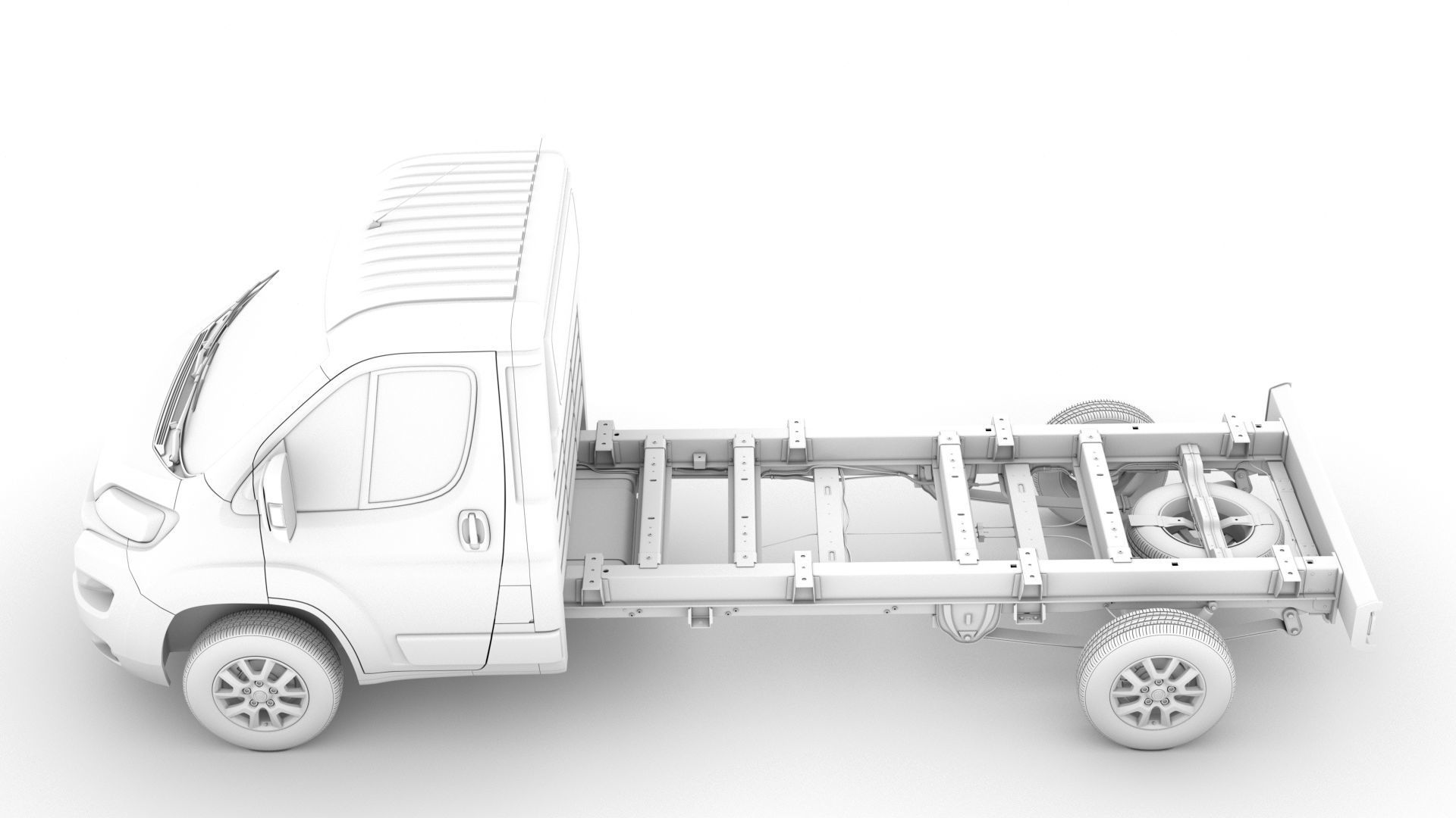 Fiat Ducato Chassis Truck Single Cab 4035WB 2020 3D model_18