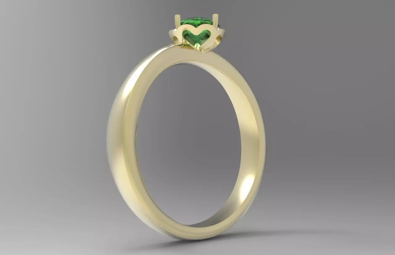Ring emerald engagement Free 3D print model_0