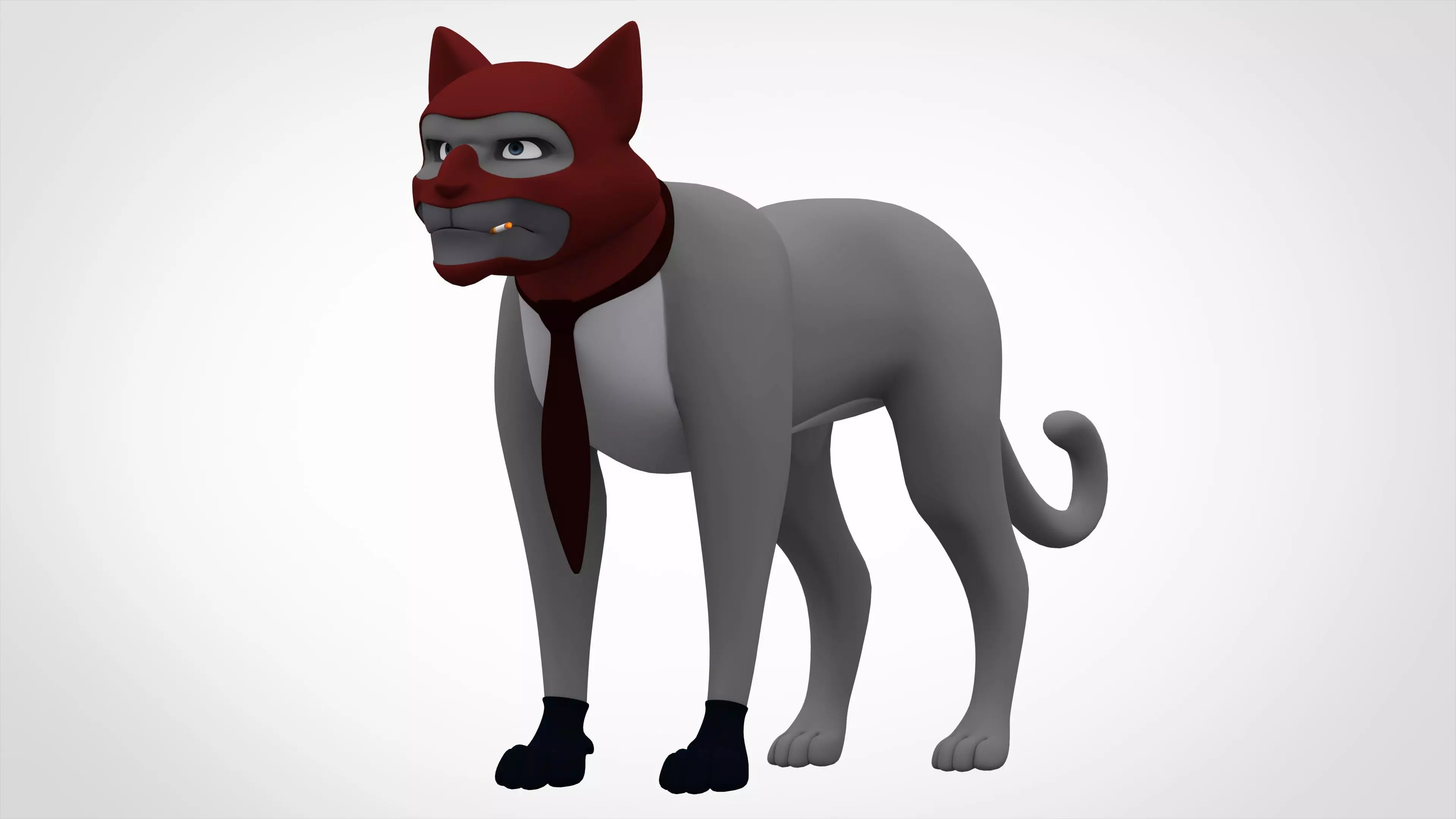 TF2 Spy Cat Low-poly 3D model_0