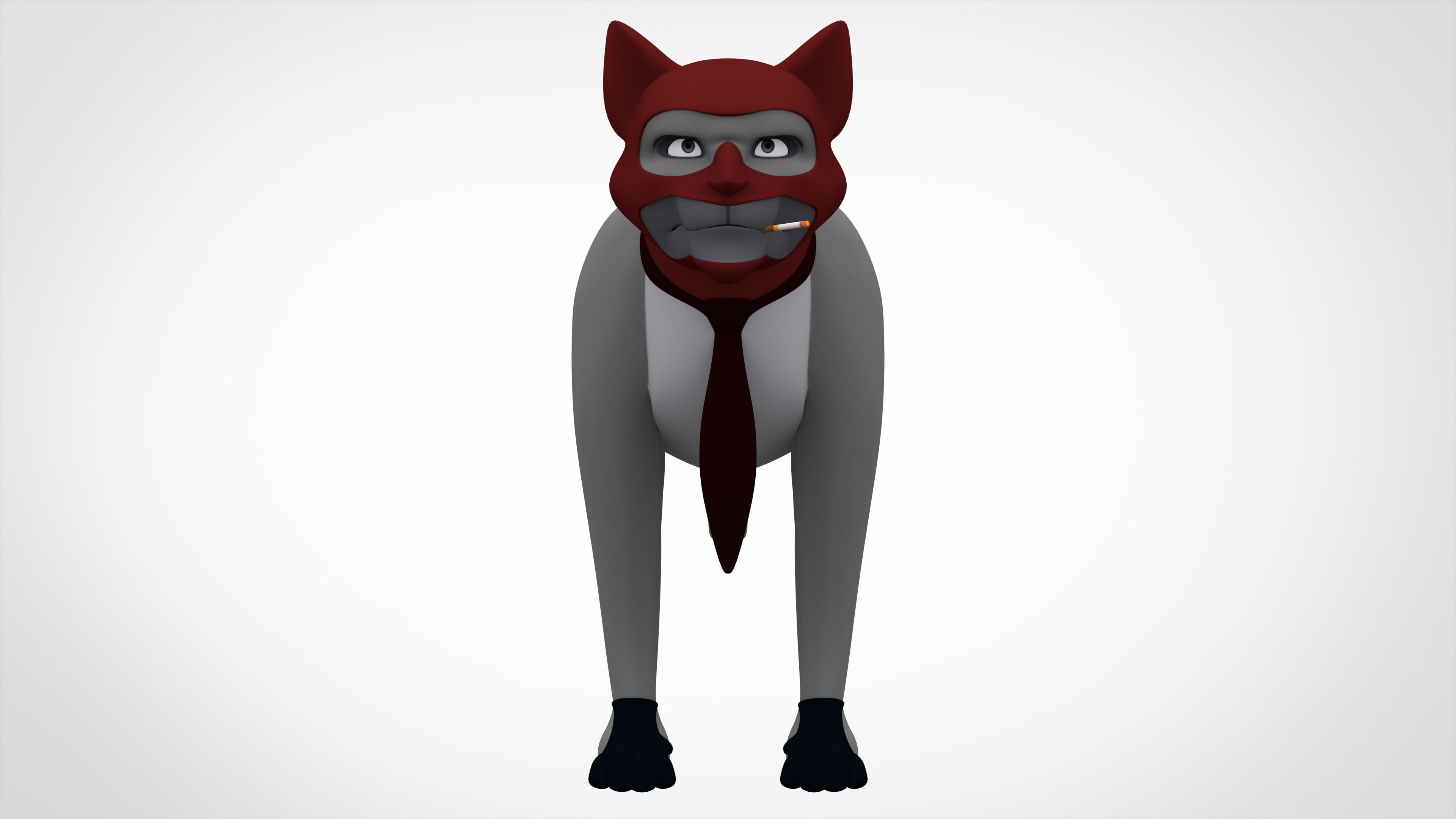 TF2 Spy Cat Low-poly 3D model_1