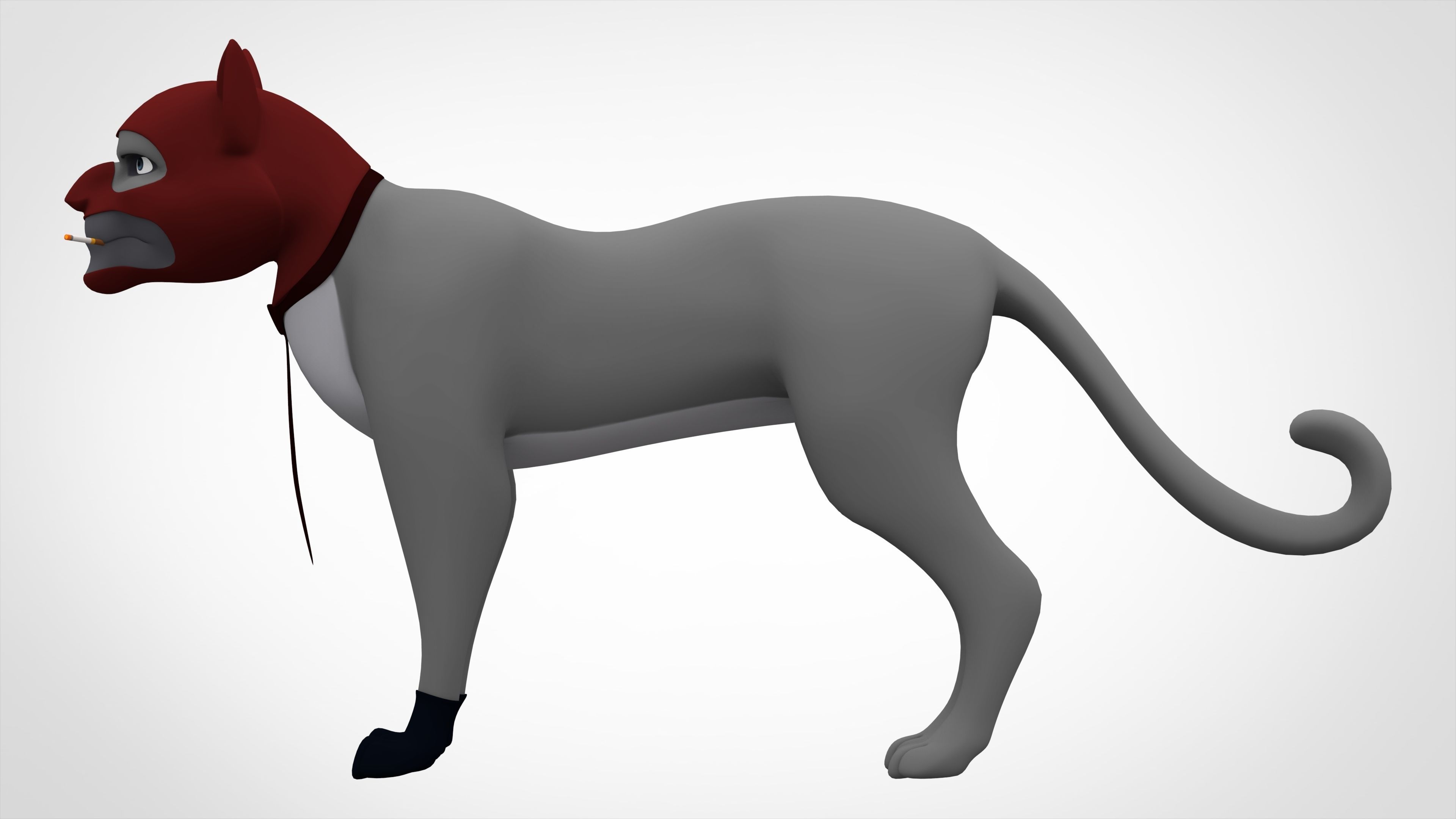 TF2 Spy Cat Low-poly 3D model_2