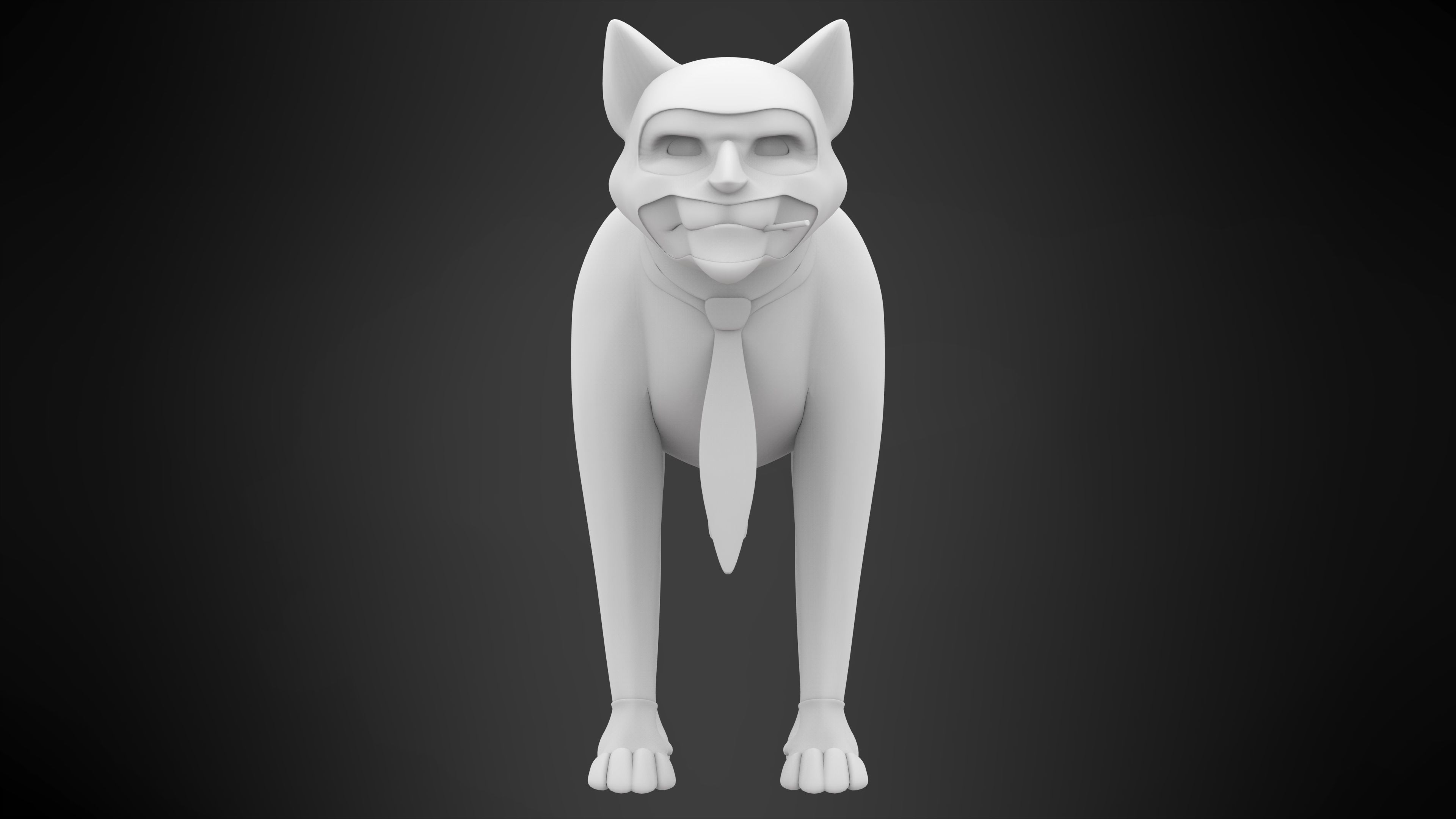 TF2 Spy Cat Low-poly 3D model_6