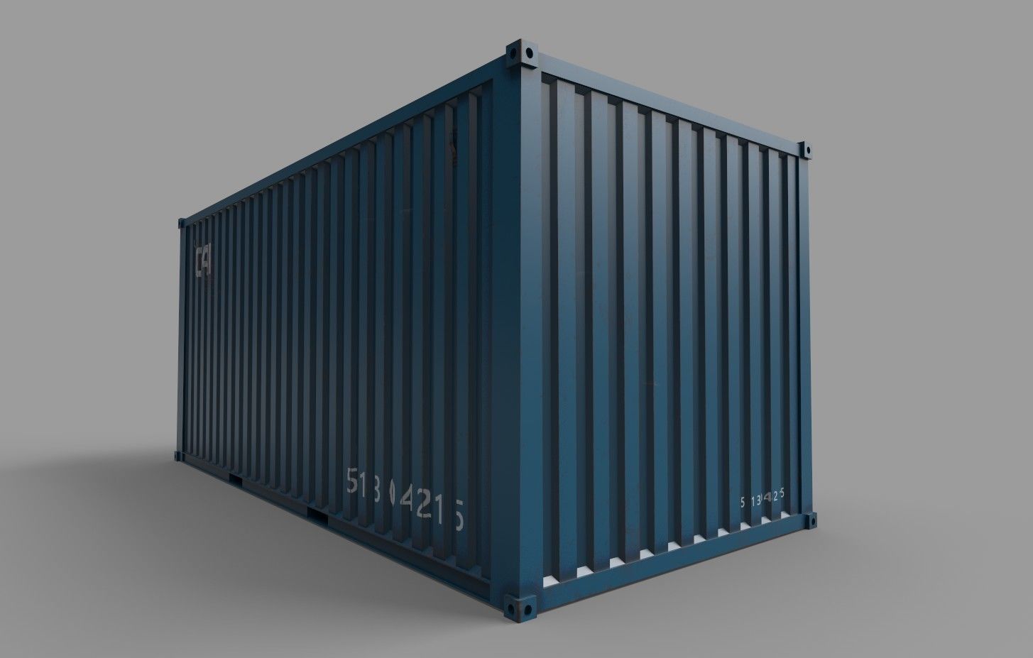 Container shipping Low-poly 3D model_4