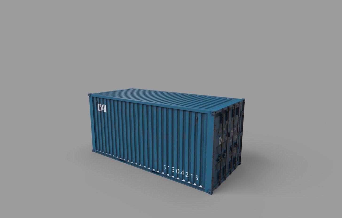 Container shipping Low-poly 3D model_6
