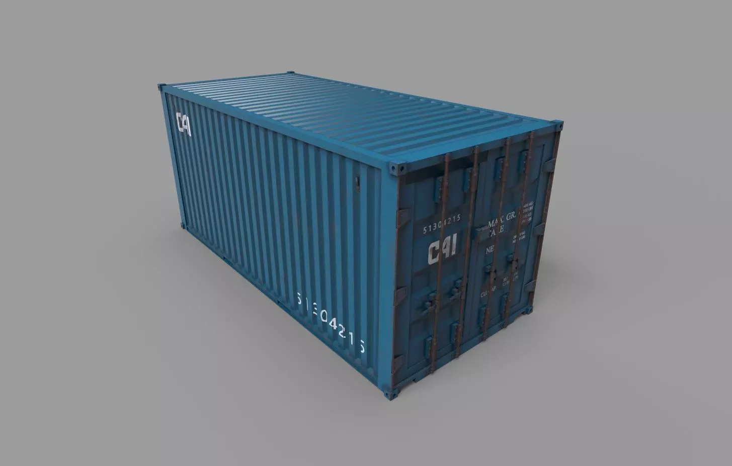 Container shipping Low-poly 3D model_0