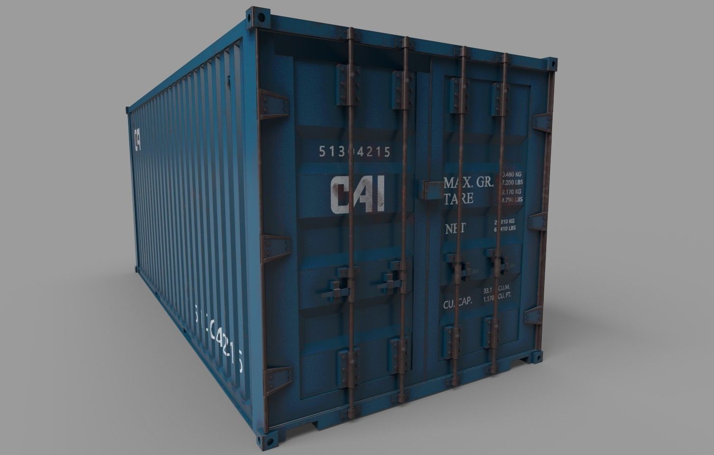 Container shipping Low-poly 3D model_1