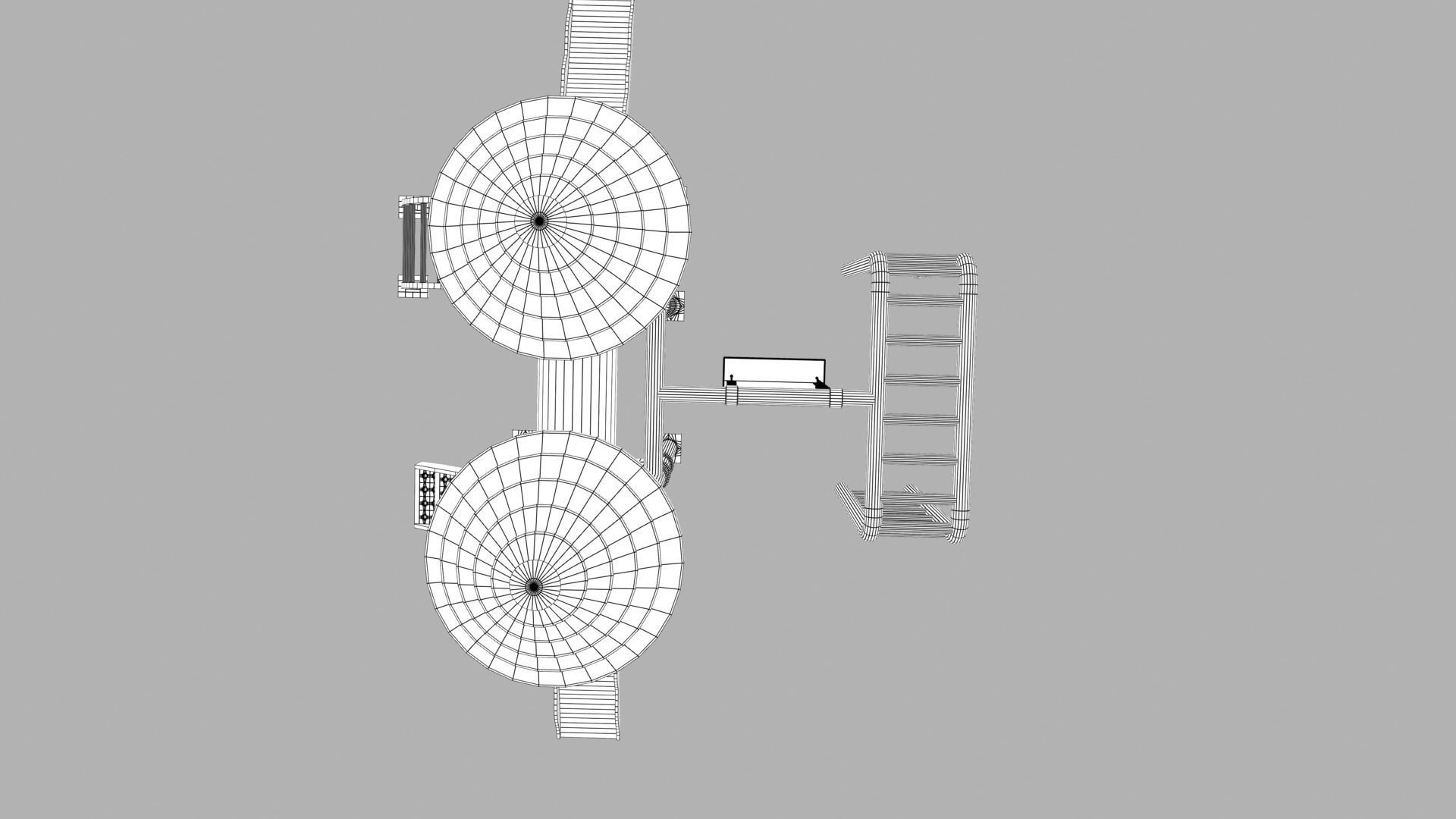 Swing Set playground Low-poly 3D model_7